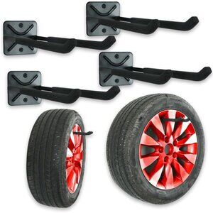 Wall Mount Garage Hooks, 4Pcs Heavy Duty Tool Organizer, 12.4inch Tool Hanger